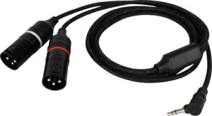 DAP-Audio FL117 TRS 90° 2x XLR/M 0.75m Negro