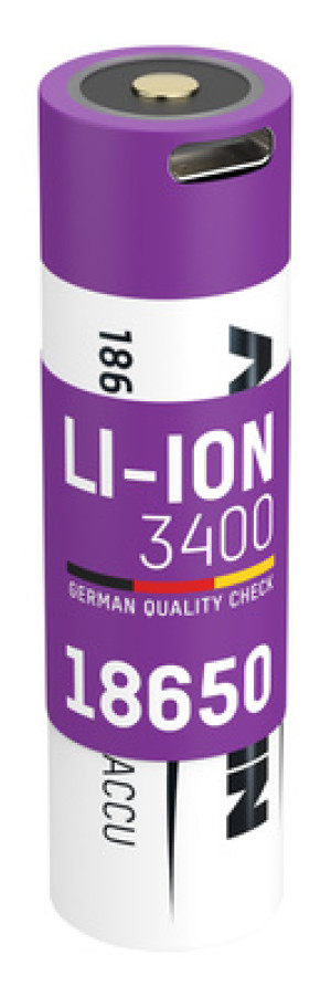 Ansmann Li-Ion Akku 18650 USB-C bianco