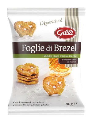 Zarte Brezel-Blätter mit Meersalz (80g) (1 Tüte)