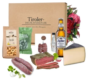 Schinken-Käse-Präsentset, Geschenkset "Herzlichen Glückwunsch" (mit Bier) (3g)