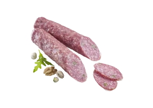 Pistazien-Walnuss-Salami, luftgetrocknete Salami mit Nüssen (1 Stück)