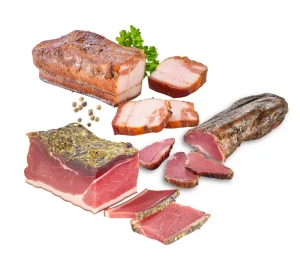 Probierplatte - Speck- und Schinkentrio (670g)