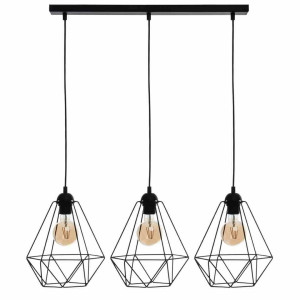 Lampa wisząca BASKET BLACK 3xE27 (MLP7215) - Milagro