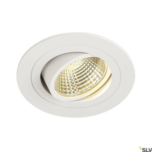 Wpuszczane oczko NEW TRIA 1 SET, lampa wpuszczana, jednopunktowa, LED, 3000K, okrągła, biała, 38°, 9,1W, z zasilaczem i sprężynami zaciskowymi (11390