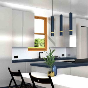 Lampa wisząca JOKER NAVY BLUE/GOLD 3xGU10 (MLP7726) - Milagro