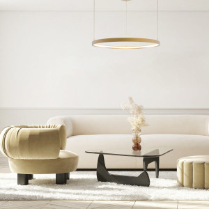 PENDANT LED LIGHT 28W 3000K ALUMINIUM GOLD (23032 Zambelis) - Zambelis
