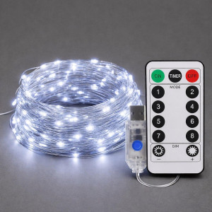 Kurtyna Okienna Girlanda Mery 300 LED USB Zimna 9000K (EKG2681) - Eko-Light