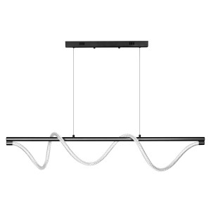 Lampa wisząca Serpente DDXZ003 55W czarna - wężyk splot - DomenoLED