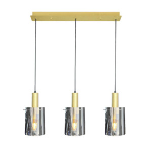 Potrójna lampa wisząca Arcadia Gold 3xE27 (ML1817) - Milagro