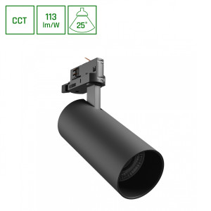 ANDROMEDA PRIME NA SZYNOPRZEWÓD 3F 3CCT 24W 230V 25st IP20 śr.76x177x228mm CZARNY SPECTRUM (SLI033036CCT_PW) - Spectrum LED