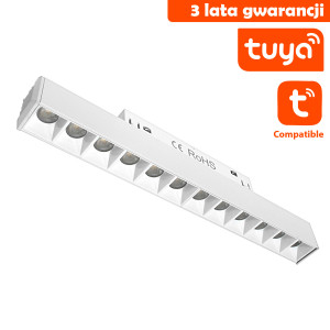 Lampa LED z Diodami Do Szyn Magnetycznych DDCX-GS12-220-TY Tuya 12W Biała CCT - DomenoLED