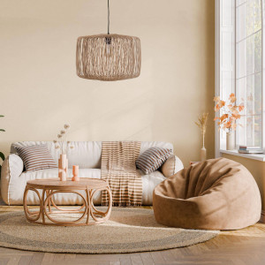 Lampa wisząca Boho bambusowa 46x46x134cm (55878-017) - DIJK