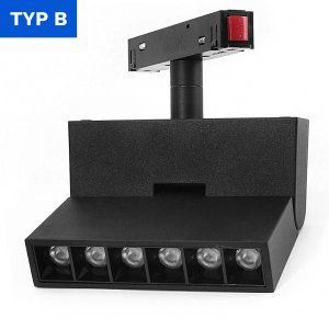 Lampa z diodami do szyn magnetycznych łamana 6W 4000K DDCX-GDZD6 - TYP B - DomenoLED