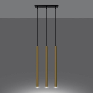 Lampa Wisząca PASTELO 3L złoty połysk (SL.1196) - Sollux Lighting