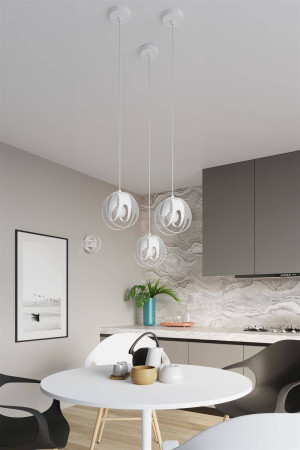 Lampa wisząca TULOS 1 biała (SL.1083) - Sollux