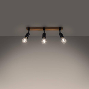 Plafon ZUCA 3 czarny (SL.1297) - Sollux Lighting