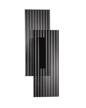 Lampa ścienna NOIR LED, kinkiet czarny ryflowany dwustronny (ST-HC-D09) - Step into Design