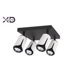 Plafon GU10 LED x4 biały+czarny kwadrat (XD-IK274W) - Xudo