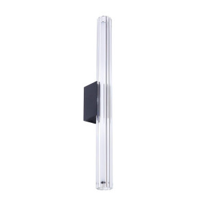 Szklany kinkiet VERTI 50 cm - LED, kinkiet liniowy, transparentny (ST-HC-D14-H500) - Step into Design