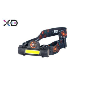 Latarka LED czołowa 1W COB + 1W LED aku (XD-HH130) - Xudo