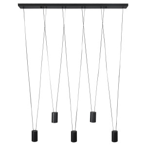 Lampa wisząca Toledo 5 czarna (LP-432/5P BK) - Light Prestige