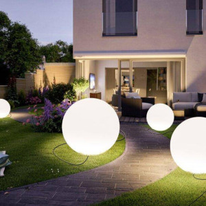 Biała lampa ogrodowa kula BALL 80 cm (ES-B080) - Step into Design