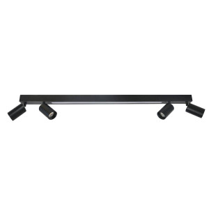 Lampa sufitowa z pilotem Perugia 4xGU10 + 1xLED czarna (LP-0703/4C BK) - Light Prestige