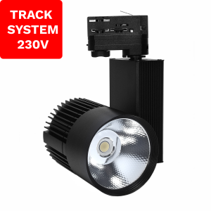 Reflektor Szynowy Track System DD-03 30W 3000K Czarny 3 fazowy 230V - DomenoLED