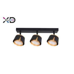 Kinkiet GX53 LED x3 czarny+złoty (XD-IK283B) - Xudo