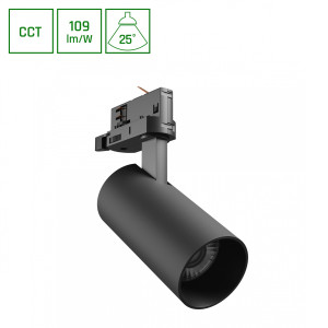 ANDROMEDA PRIME NA SZYNOPRZEWÓD 3F 3CCT 16W 230V 25st IP20 śr. 63x134x184mm CZARNY SPECTRUM (SLI033035CCT_PW) - Spectrum LED