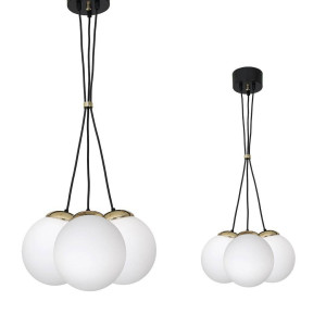 Lampa wisząca SPARTA BLACK / GOLD 3xE14 (MLP6499) - Milagro