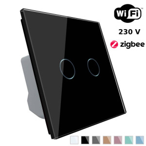 Włącznik dotykowy LIVOLO podwójny EC Wi-Fi czarny (VL-C702EC-62) LIVOLO