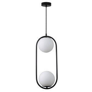Lampa wisząca COSTA DUO czarna 50 cm (DP0002-2 black) - Step into Design