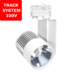Reflektor Szynowy Track System DD-03 30W 3000K Biały 3 fazowy 230V - DomenoLED