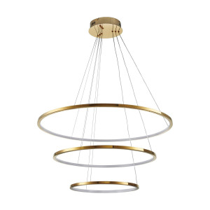 Lampa wisząca CIRCLE SLIM 40+60+80 LED złoty 40 cm + 60 cm + 80 cm (ST-10112P-3) - Step into Design