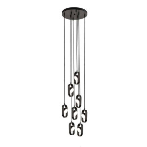 Lampa wisząca Furoku 8 - Czarna 4000K (8539) - Shilo