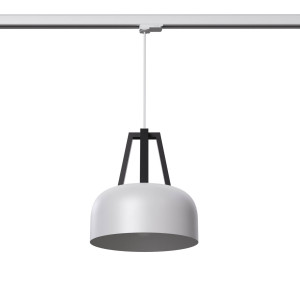 Lampa wisząca na szynie CASCO biała/czarna E27 (MYL.00190) - Make Your Light