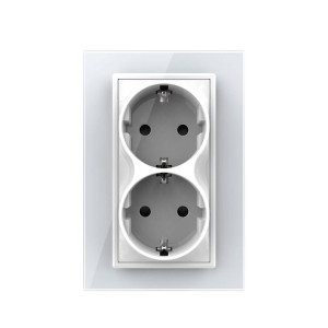 GNIAZDO ELEKTRYCZNE PODWÓJNE do pojedynczej puszki (VL-71EU2-61) - Livolo