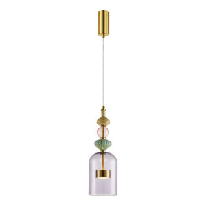 Lampa wisząca ARTE 12W LED śr. 13cm mosiądz (ML0359) - Milagro