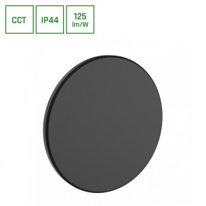 PIATTA 12W CCT 230V IP44 180x47MM CZARNY OKRĄGŁA ELEWACYJNA (SLI003030CCT_PW) - Spectrum LED