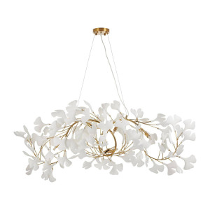 Lampa wisząca BOTANIKA WAVE złoto biała 125 cm (XY080P-120) - Step into Design