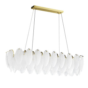 Lampa wisząca PIUMA LONG biała 100 cm (ST-6289-10C) - Step into Design