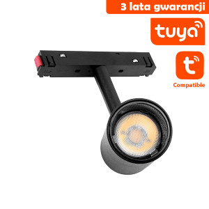 Reflektor do szyn magnetycznych DDCX-15A-TY TUYA czarny 15W CCT - DomenoLED
