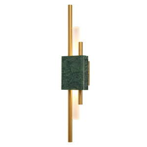 Lampa ścienna ELLIE LED marmurowa zielono złota 50 cm (ST-7007W-GREEN) - Step into Design