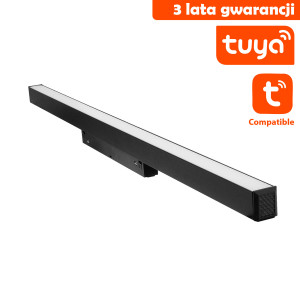 Linia LED Do Szyn Magnetycznych DDCX-FG600-TY TUYA 20W CCT Czarna - DomenoLED