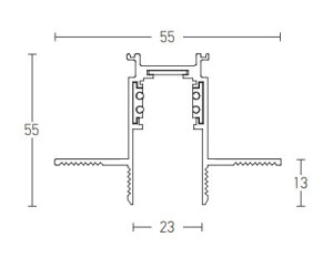 TRIMLESS CURVED TRACK D600MM BLACK (22091 Zambelis) - Zambelis