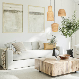 PENDANT LAMP NATURAL BRAIDED WHEAT 1XE27 (22168 Zambelis) - Zambelis
