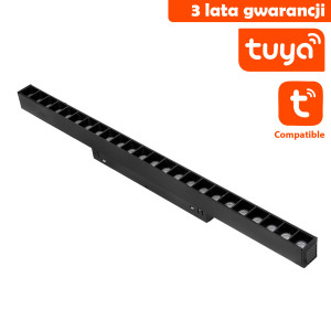 Lampa LED z Diodami Do Szyn Magnetycznych DDCX-GS24-436-TY Tuya 24W Czarna CCT - DomenoLED
