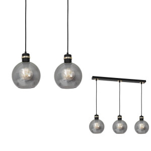 Lampa wisząca OMEGA BLACK / GOLD 3xE27 (MLP6531) - Milagro