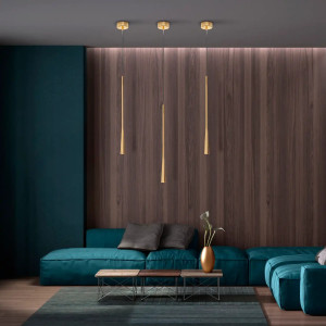 Pojedyncza Lampa Wisząca Elysia 1xLED złota (PL0121-GD) - Yaskr